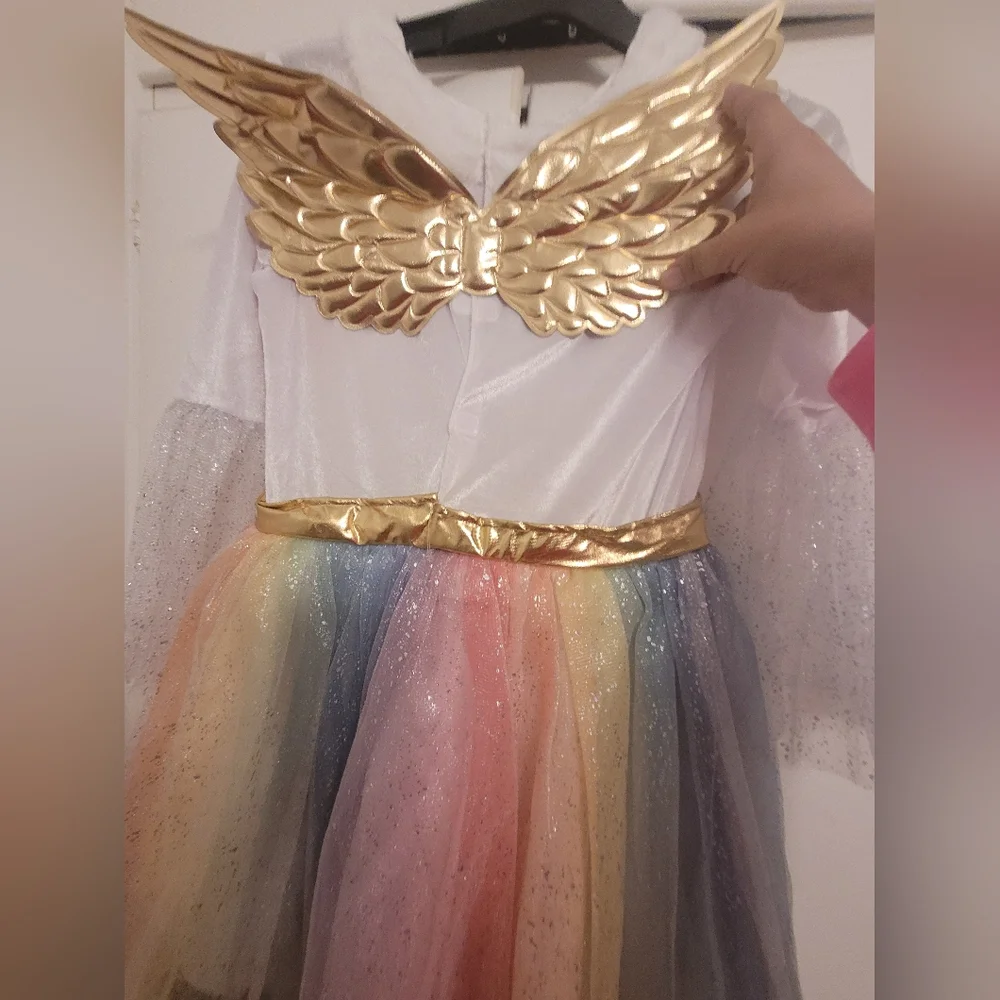 NWT Rainbow Unicorn costume with tutu girls halloween costume large
